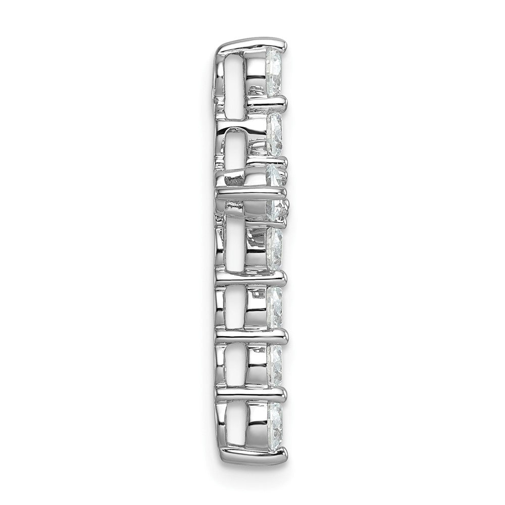 14kw 2ct Lab Grown Diamond VS/SI+ G+ Comp Cross Chain Slide Pendant