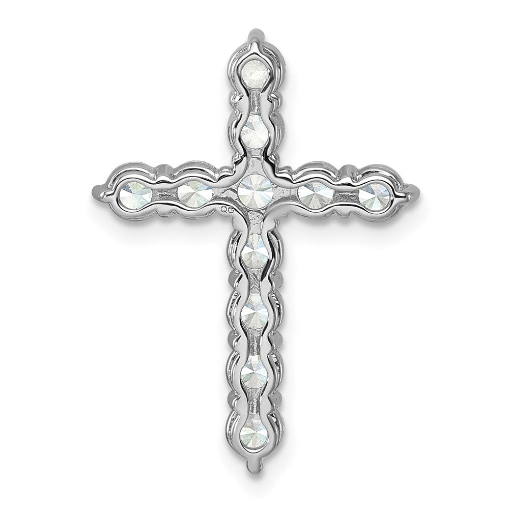 14kw 2ct Lab Grown Diamond VS/SI+ G+ Comp Cross Chain Slide Pendant