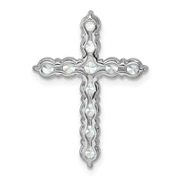 14kw 2ct Lab Grown Diamond VS/SI+ G+ Comp Cross Chain Slide Pendant