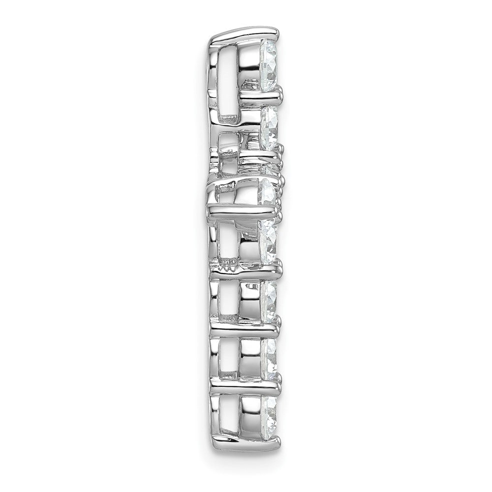 14kw 3ct Lab Grown Diamond VS+ F+ Comp Cross Chain Slide Pendant