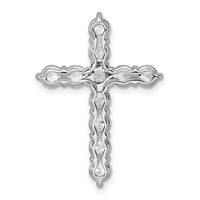 14kw 3ct Lab Grown Diamond VS+ F+ Comp Cross Chain Slide Pendant
