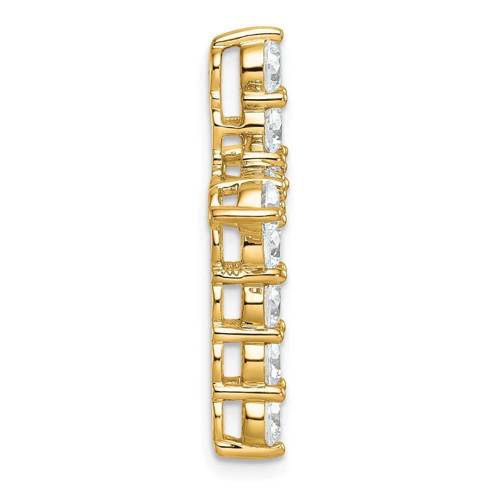 14k 3ct Lab Grown Diamond VS+ F+ Comp Cross Chain Slide Pendant