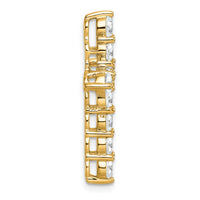 14k 3ct Lab Grown Diamond VS+ F+ Comp Cross Chain Slide Pendant