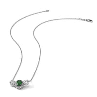 14kw 1 1/8ct Lab Grown Dia VS/SI+ G+ & Cr Em Comp 3 Stone 16in Necklace