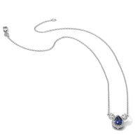 14kw 1/2ct Lab Grown Dia VS/SI+ G+ & Cr Sapp Comp 3 Stone 16in Necklace