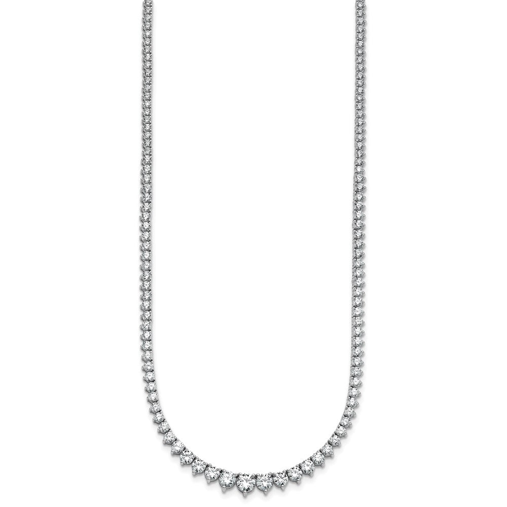 14kw 10 1/10ct Cert Lab Grown Diamond VS/SI+ G+ 16in Grad Tennis Necklace
