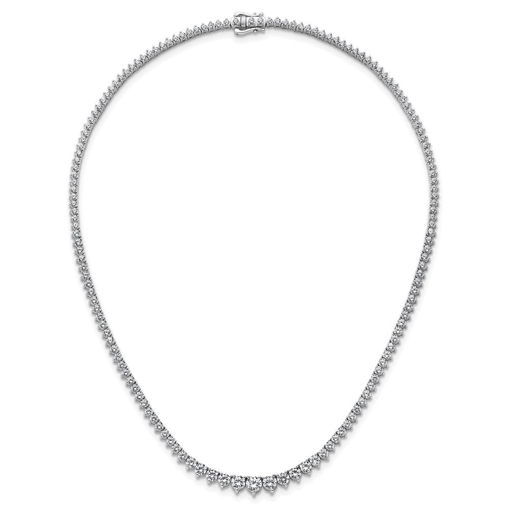 14kw 10 1/10ct Cert Lab Grown Diamond VS/SI+ G+ 16in Grad Tennis Necklace