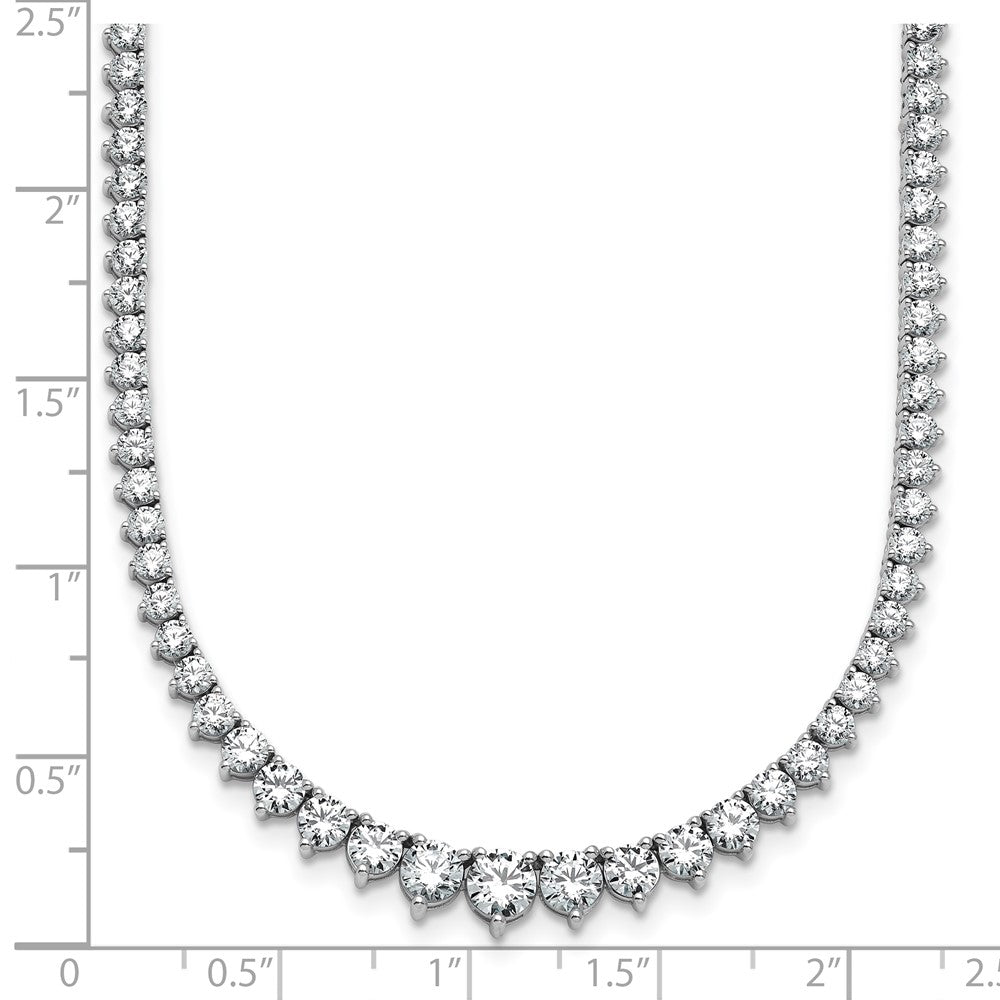 14kw 10 1/10ct Cert Lab Grown Diamond VS/SI+ G+ 16in Grad Tennis Necklace