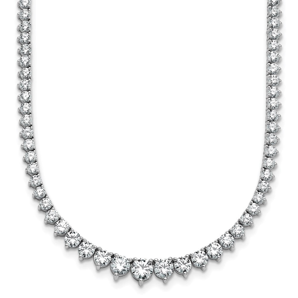 14kw 10 1/10ct Cert Lab Grown Diamond VS/SI+ G+ 16in Grad Tennis Necklace