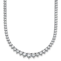 14kw 10 1/10ct Cert Lab Grown Diamond VS/SI+ G+ 16in Grad Tennis Necklace