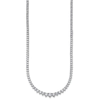 14kw 10 7/8ct Cert Lab Grown Diamond VS+ F+ 18in Grad Tennis Necklace