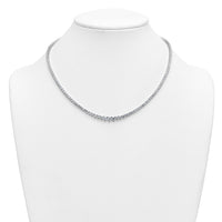 14kw 10 7/8ct Cert Lab Grown Diamond VS/SI+ G+ 18in Grad Tennis Necklace
