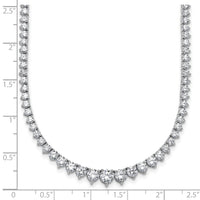 14kw 10 7/8ct Cert Lab Grown Diamond VS+ F+ 18in Grad Tennis Necklace
