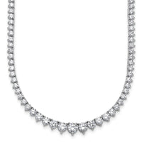 14kw 10 7/8ct Cert Lab Grown Diamond VS/SI+ G+ 18in Grad Tennis Necklace