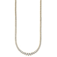 14k 10 7/8ct Lab Grown Diamond VS/SI+ G+ 18in Grad Tennis Necklace