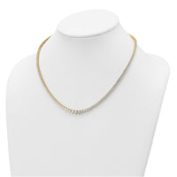 14k 10 7/8ct Lab Grown Diamond VS/SI+ G+ 18in Grad Tennis Necklace