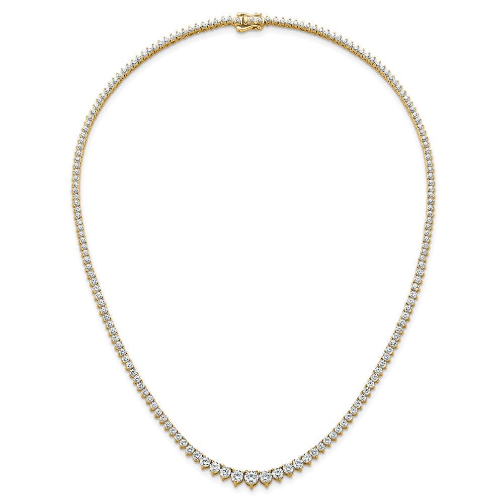 14k 10 7/8ct Lab Grown Diamond VS/SI+ G+ 18in Grad Tennis Necklace
