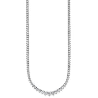14kw 11 5/8ct Cert Lab Grown Diamond VS+ F+ 20in Grad Tennis Necklace