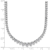14kw 11 5/8ct Lab Grown Diamond VS+ F+ 20in Grad Tennis Necklace