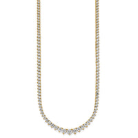 14k 11 5/8ct Cert Lab Grown Diamond VS/SI+ G+ 20in Grad Tennis Necklace