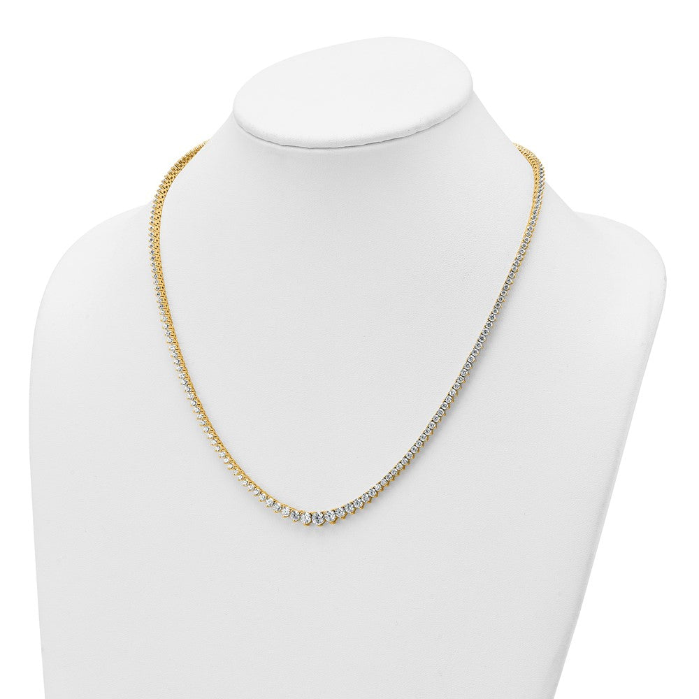 14k 11 5/8ct Cert Lab Grown Diamond VS/SI+ G+ 20in Grad Tennis Necklace