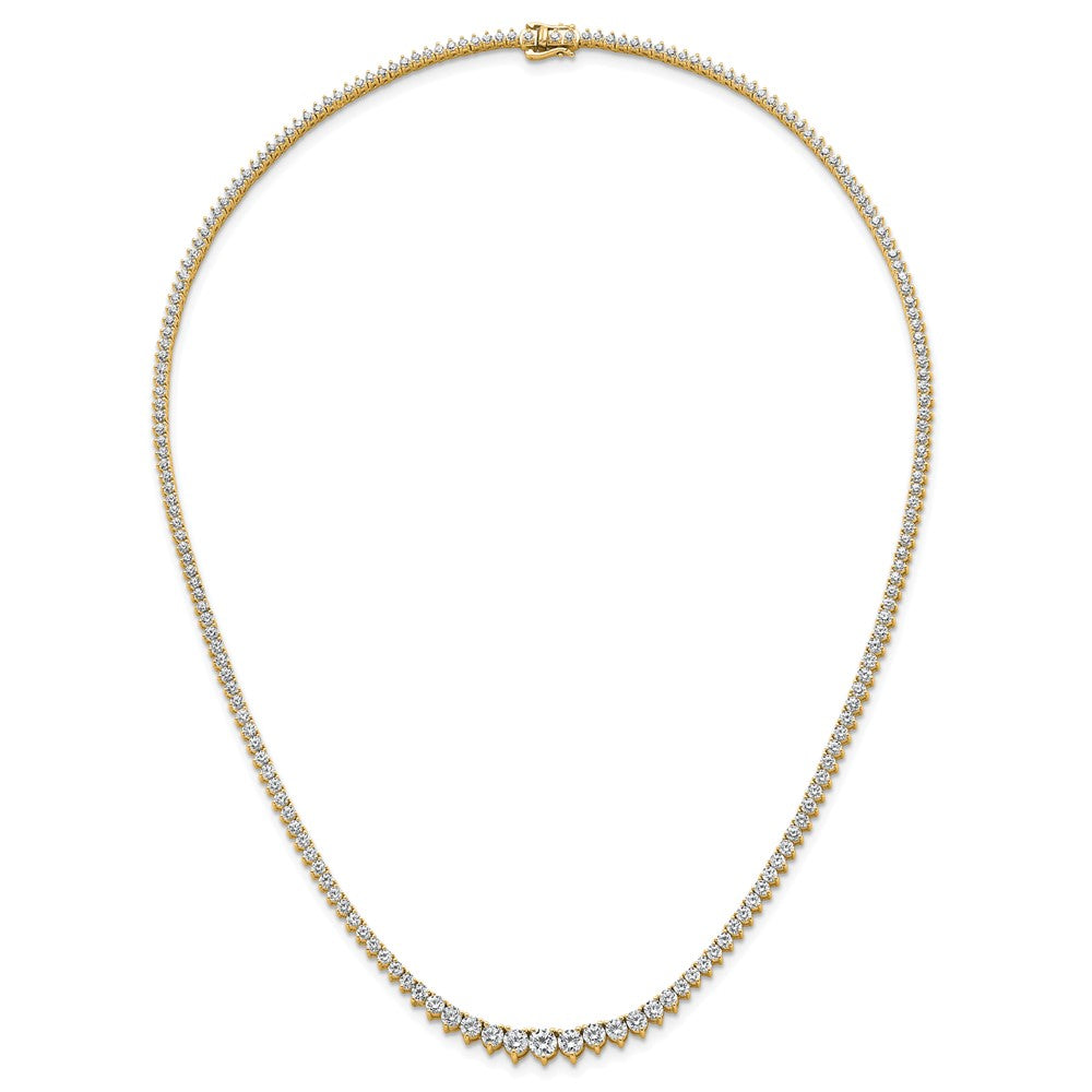14k 11 5/8ct Lab Grown Diamond VS+ F+ 20in Grad Tennis Necklace