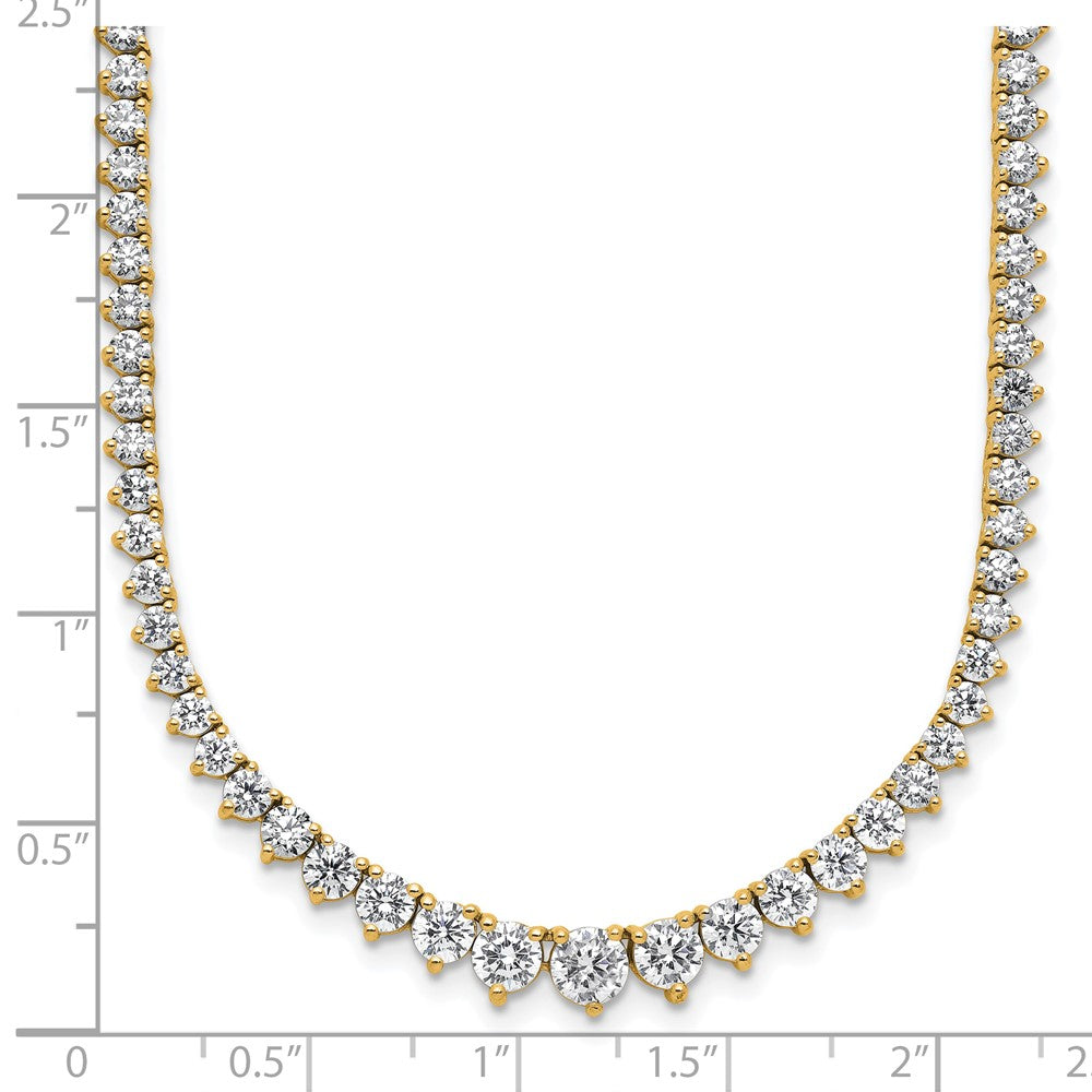 14k 11 5/8ct Cert Lab Grown Diamond VS/SI+ G+ 20in Grad Tennis Necklace