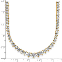 14k 11 5/8ct Cert Lab Grown Diamond VS/SI+ G+ 20in Grad Tennis Necklace