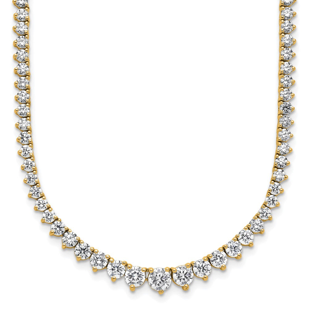 14k 11 5/8ct Cert Lab Grown Diamond VS/SI+ G+ 20in Grad Tennis Necklace