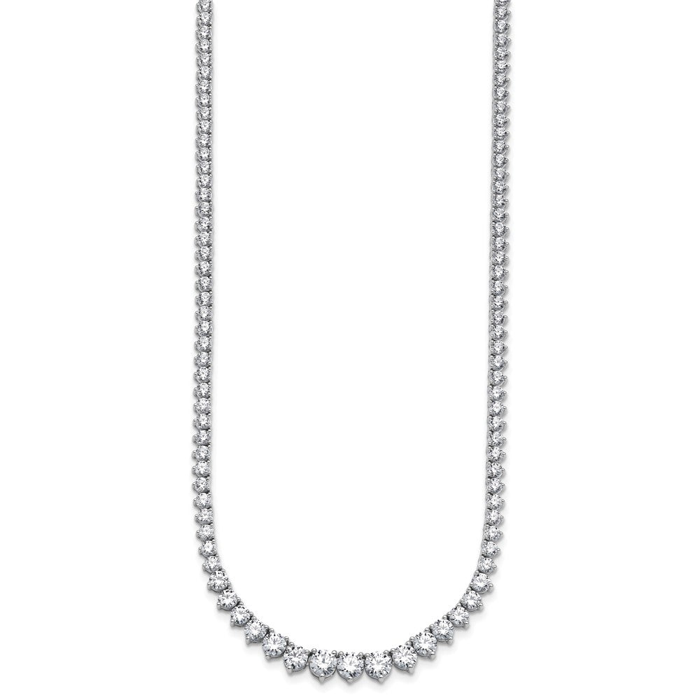 14kw 15 1/10ct Lab Grown Diamond VS/SI+ G+ 16in Grad Tennis Necklace