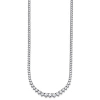 14kw 15 1/10ct Lab Grown Diamond VS/SI+ G+ 16in Grad Tennis Necklace