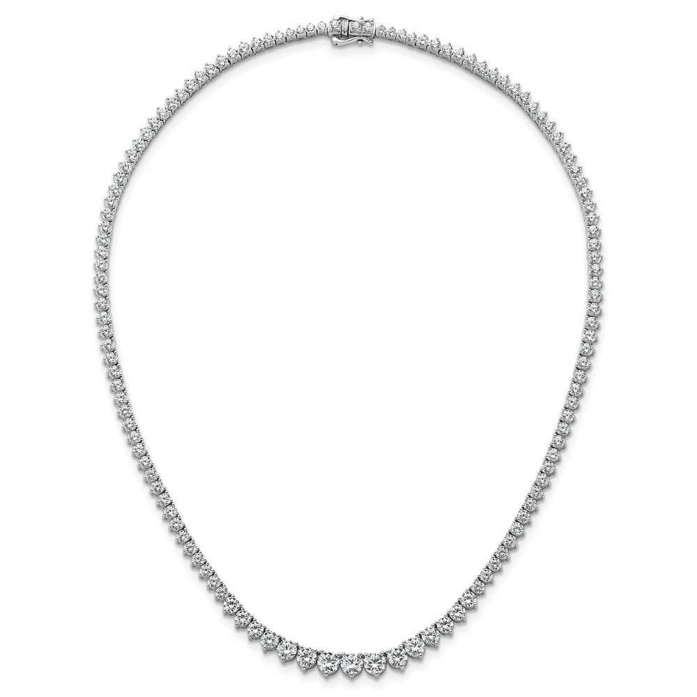 14kw 15 1/10ct Lab Grown Diamond VS/SI+ G+ 16in Grad Tennis Necklace