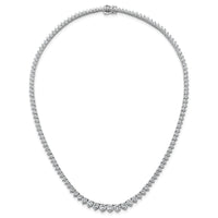 14kw 15 1/10ct Lab Grown Diamond VS/SI+ G+ 16in Grad Tennis Necklace