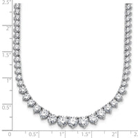 14kw 15 1/10ct Cert Lab Grown Diamond VS+ F+ 16in Grad Tennis Necklace