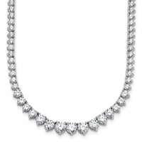 14kw 15 1/10ct Cert Lab Grown Diamond VS+ F+ 16in Grad Tennis Necklace