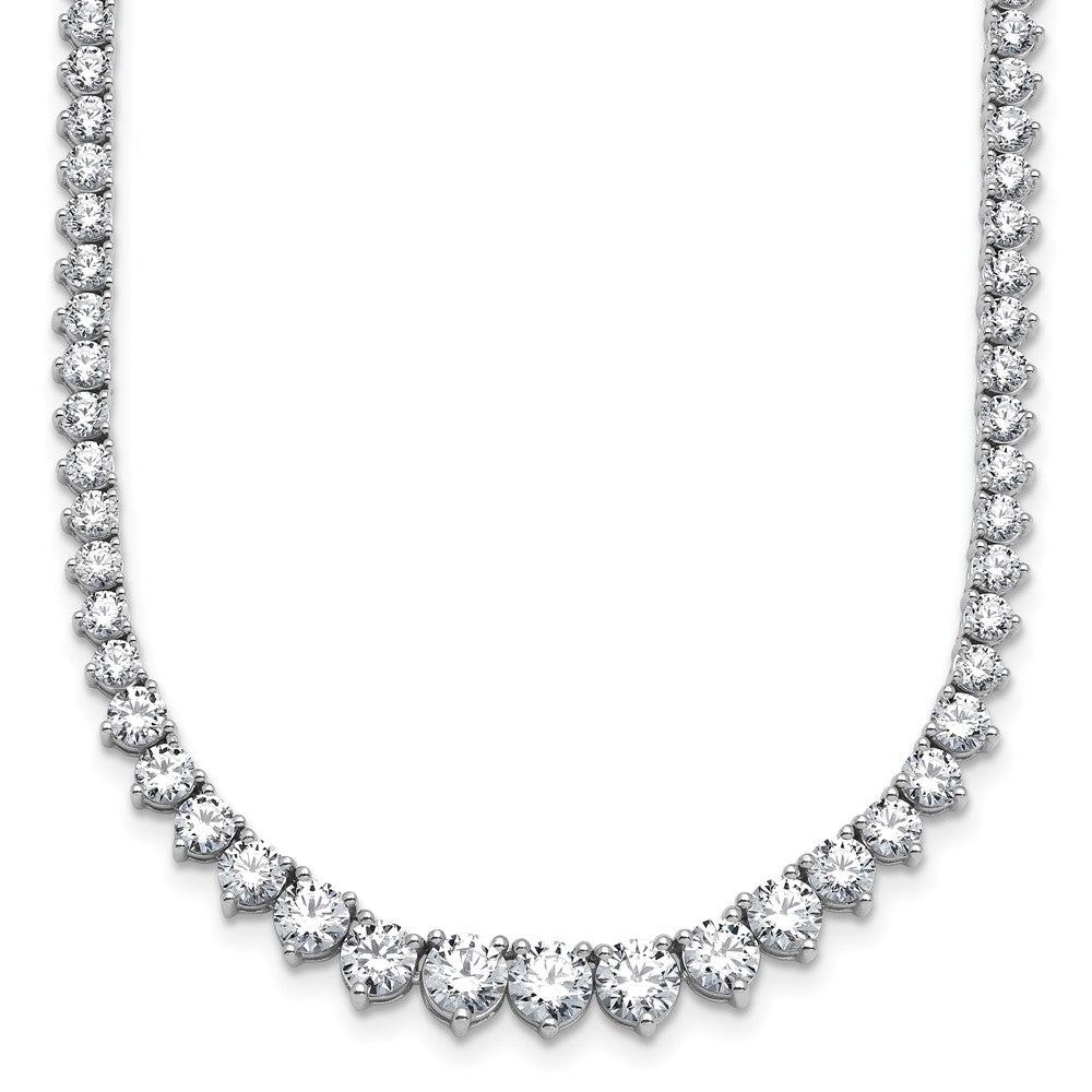 14kw 15 1/10ct Lab Grown Diamond VS/SI+ G+ 16in Grad Tennis Necklace