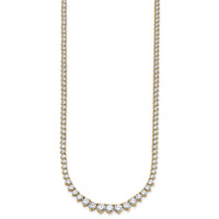 14k 15 1/10ct Cert Lab Grown Diamond VS+ F+ 16in Grad Tennis Necklace