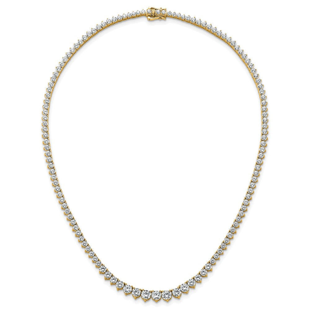 14k 15 1/10ct Cert Lab Grown Diamond VS+ F+ 16in Grad Tennis Necklace