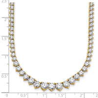 14k 15 1/10ct Cert Lab Grown Diamond VS+ F+ 16in Grad Tennis Necklace
