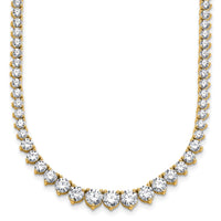 14k 15 1/10ct Cert Lab Grown Diamond VS+ F+ 16in Grad Tennis Necklace