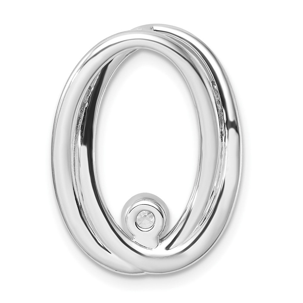 14kw 1/2ct Lab Grown Diamond VS/SI+ G+ Comp Double Oval Chain Slide