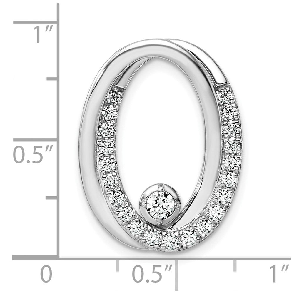 14kw 1/2ct Lab Grown Diamond VS/SI+ G+ Comp Double Oval Chain Slide