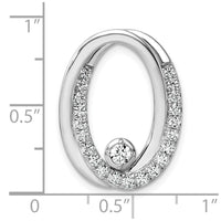 14kw 1/2ct Lab Grown Diamond VS/SI+ G+ Comp Double Oval Chain Slide