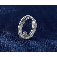 14kw 1/2ct Lab Grown Diamond VS/SI+ G+ Comp Double Oval Chain Slide