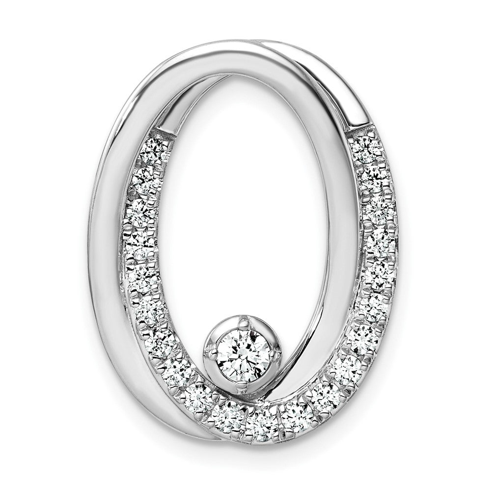 14kw 1/2ct Lab Grown Diamond VS/SI+ G+ Comp Double Oval Chain Slide