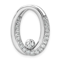 14kw 1/2ct Lab Grown Diamond VS/SI+ G+ Comp Double Oval Chain Slide