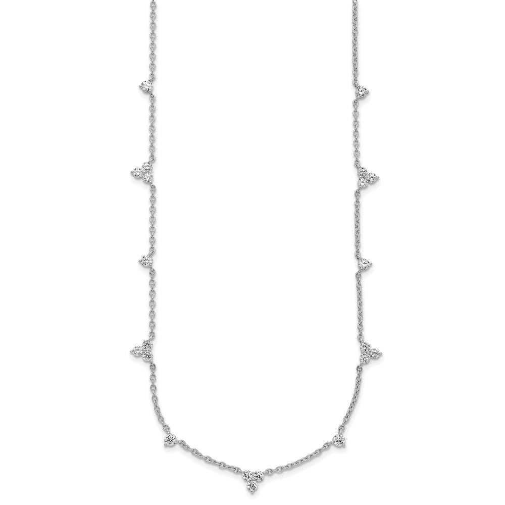 14kw 1 3/4ct Lab Grown Diamond VS/SI+ G+ Comp 11 Station 18in Necklace
