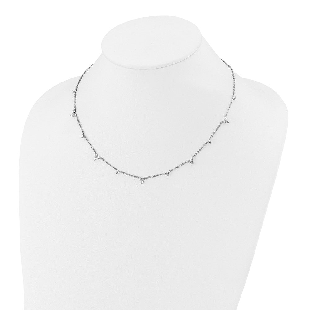14kw 1 3/4ct Lab Grown Diamond VS/SI+ G+ Comp 11 Station 18in Necklace