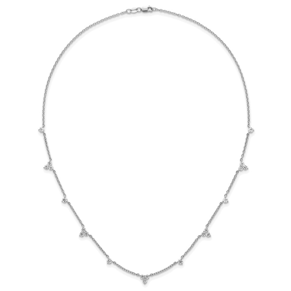 14kw 1 3/4ct Lab Grown Diamond VS/SI+ G+ Comp 11 Station 18in Necklace