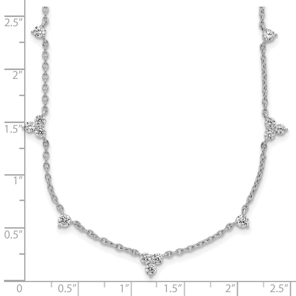 14kw 1 3/4ct Lab Grown Diamond VS/SI+ G+ Comp 11 Station 18in Necklace